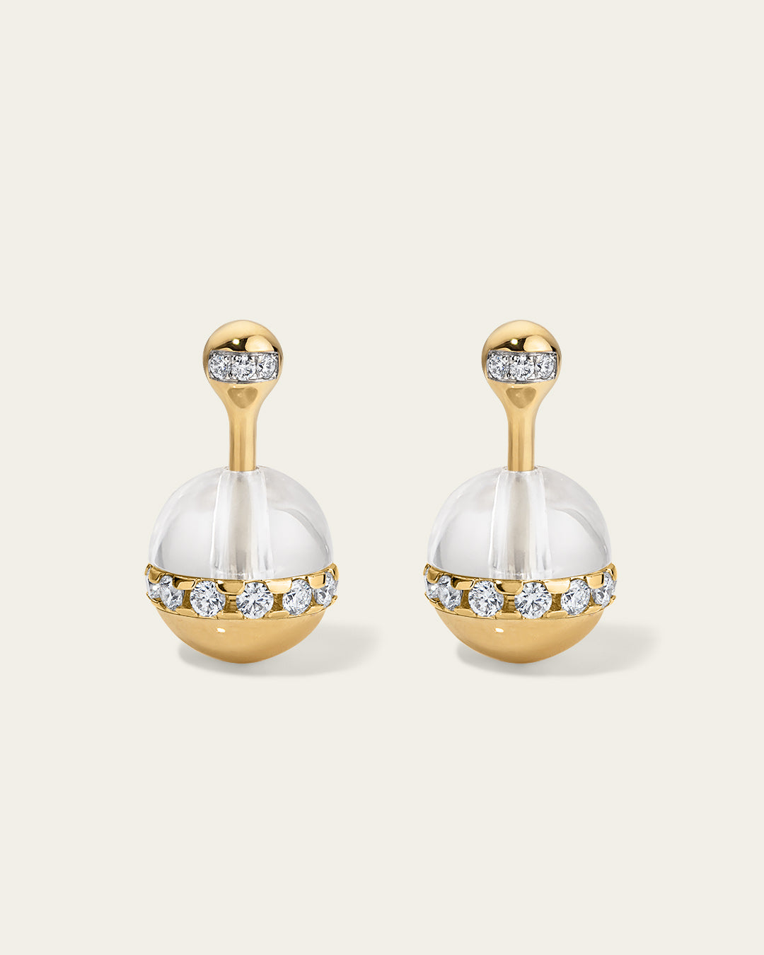 Lith Diamond Sphere Earrings